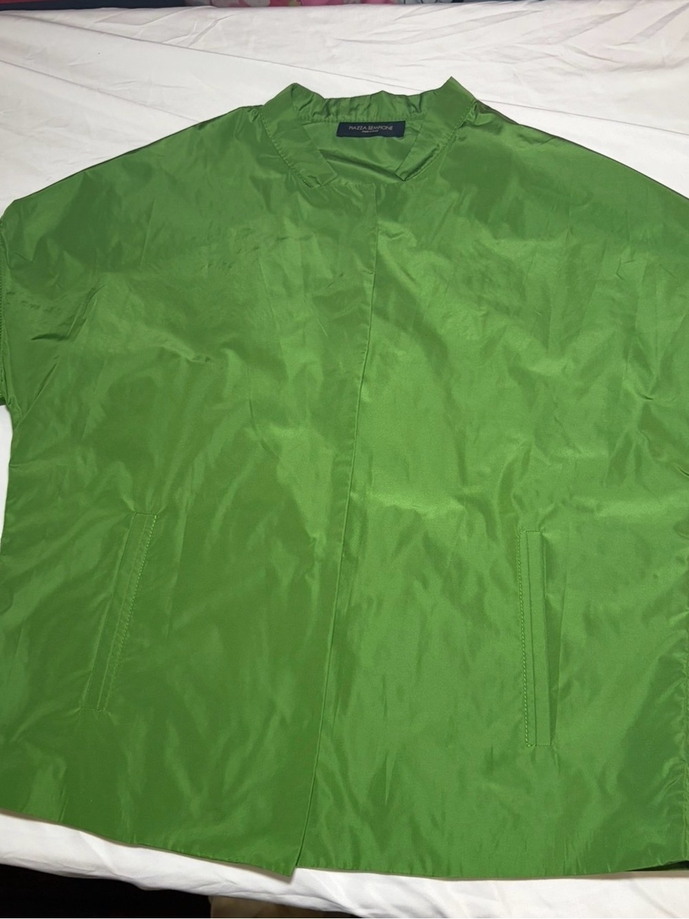 Piazza Sempione Vibrant Green Short-Sleeve Shirt Jacket